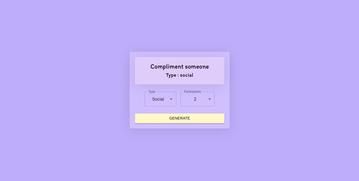 Bored Application Project