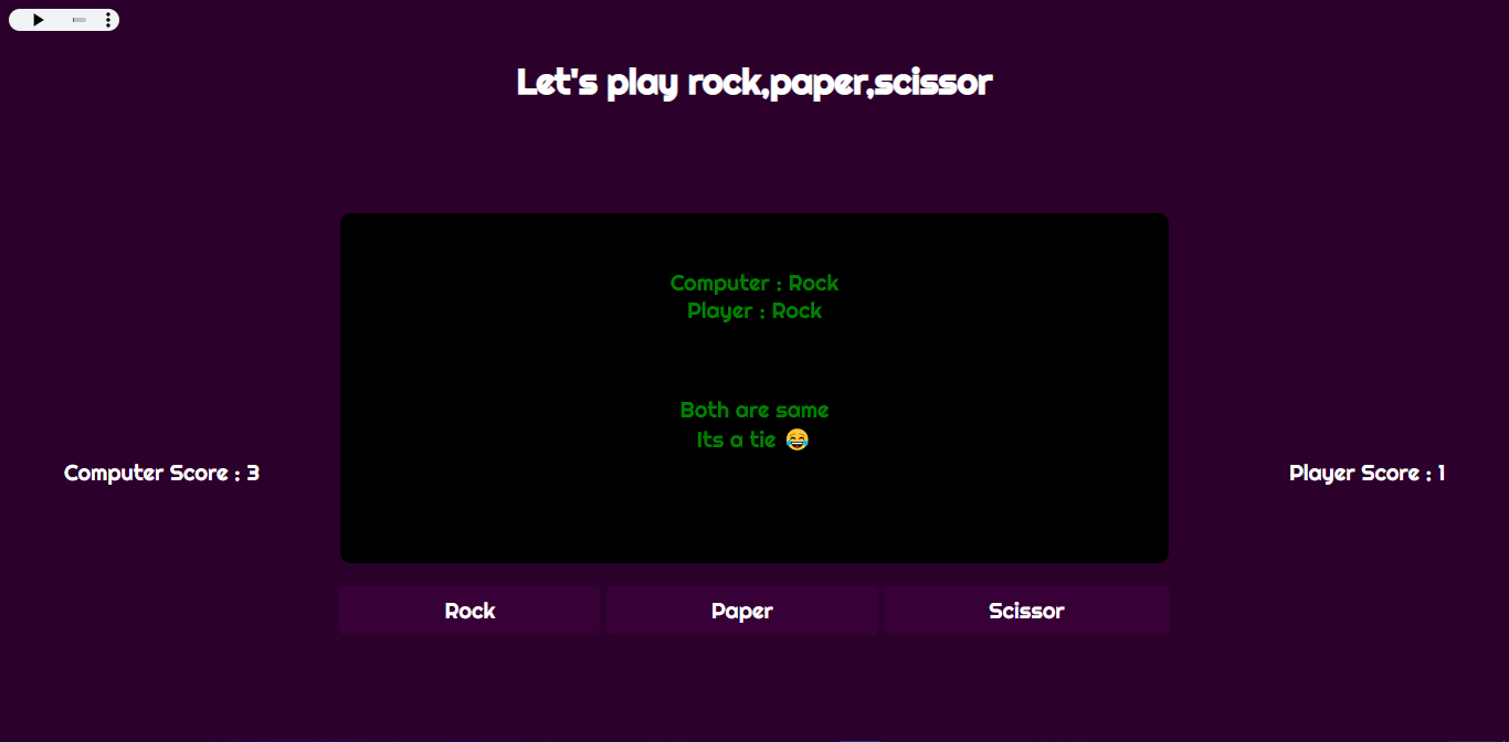 Rock Paper Scissor Project
