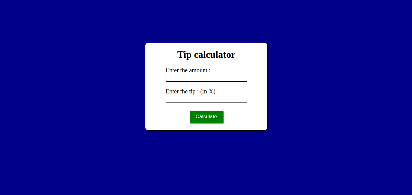 Tip Calculator Project